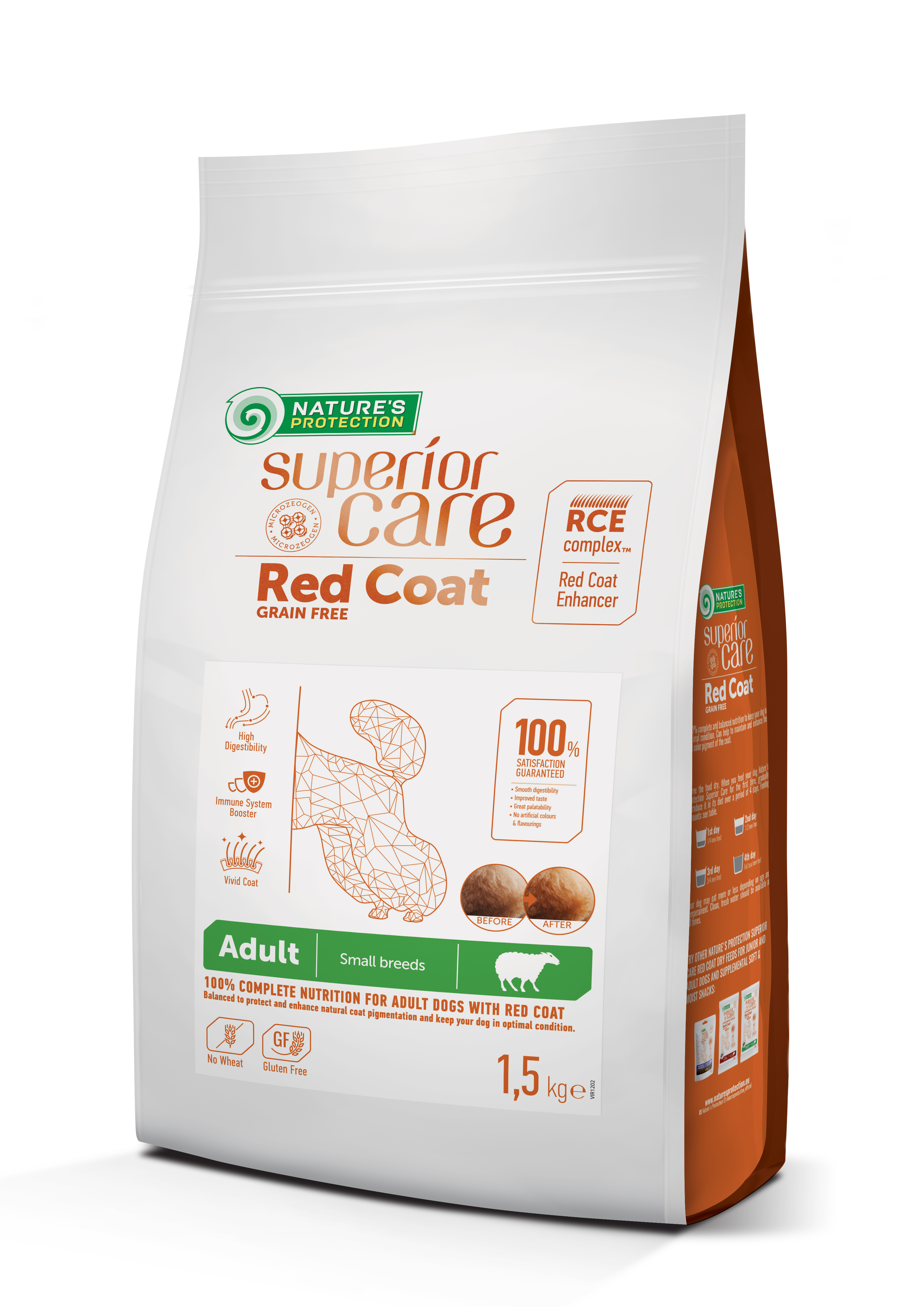 Nature's Protection Superior Care Red Coat GF lamb Adult Dog 1,5 kg
