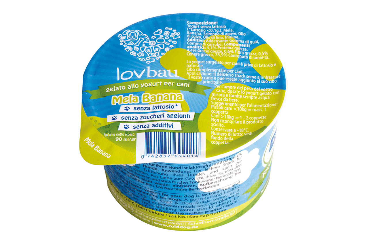 Gelatino base yogurt al banana e mela