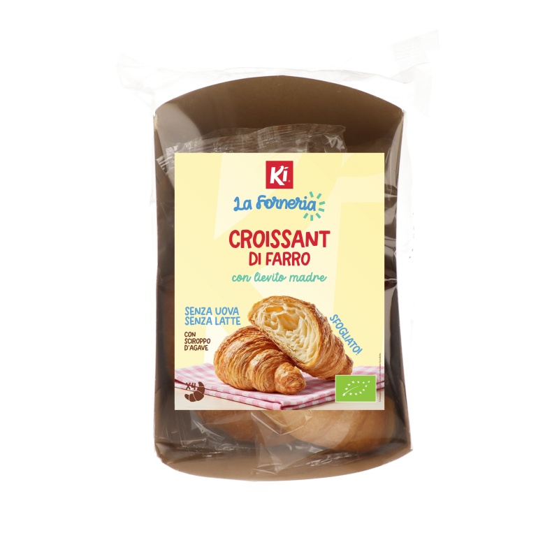 Croissant sfogliato di farro, con lievito madre