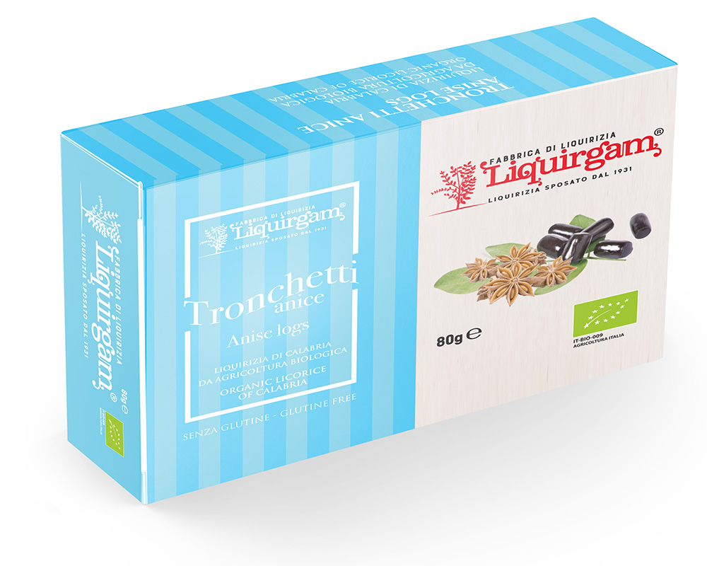 Tronchetti - Liquirizia pura  biologica all'anice