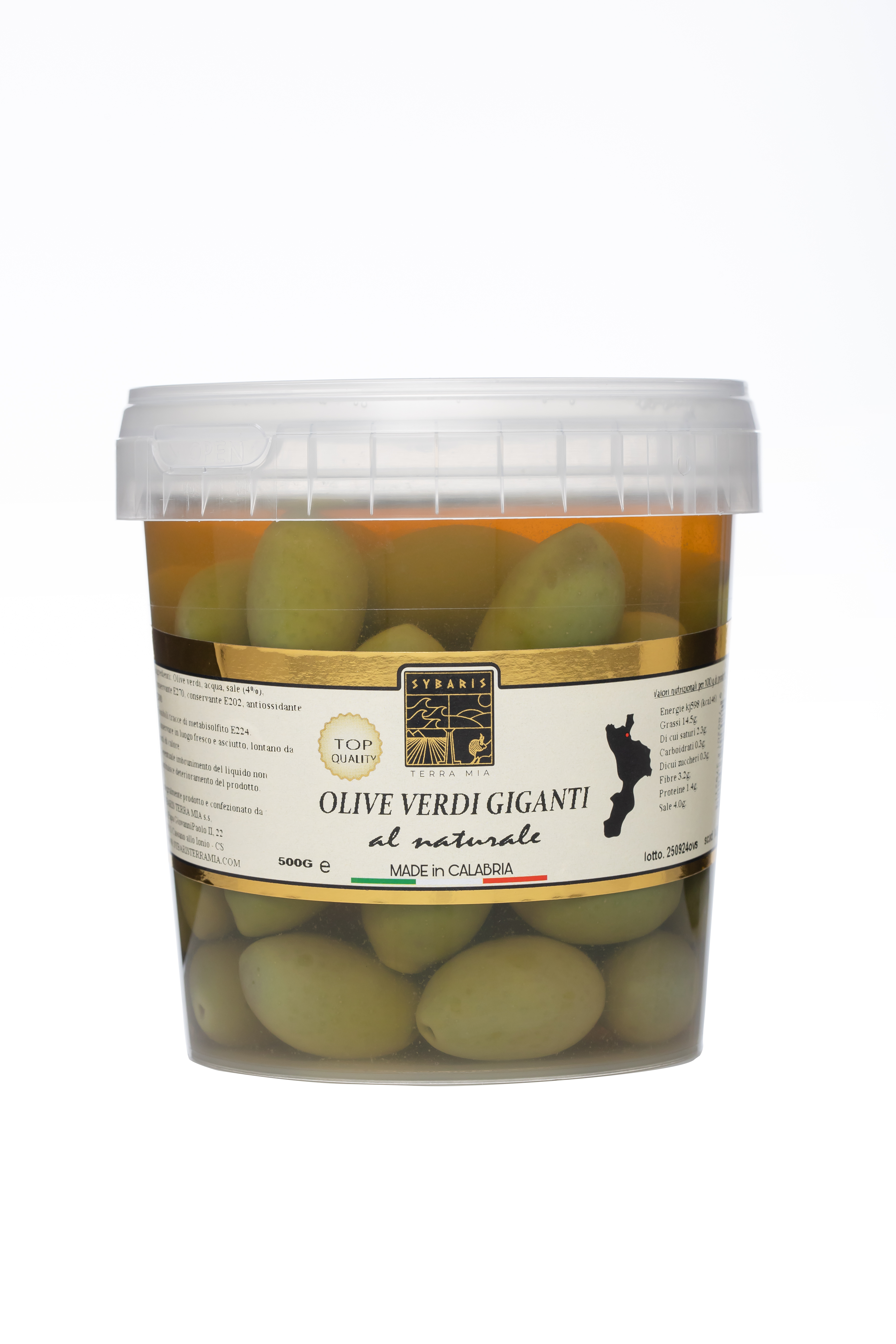 Olive verdi giganti in salamoia