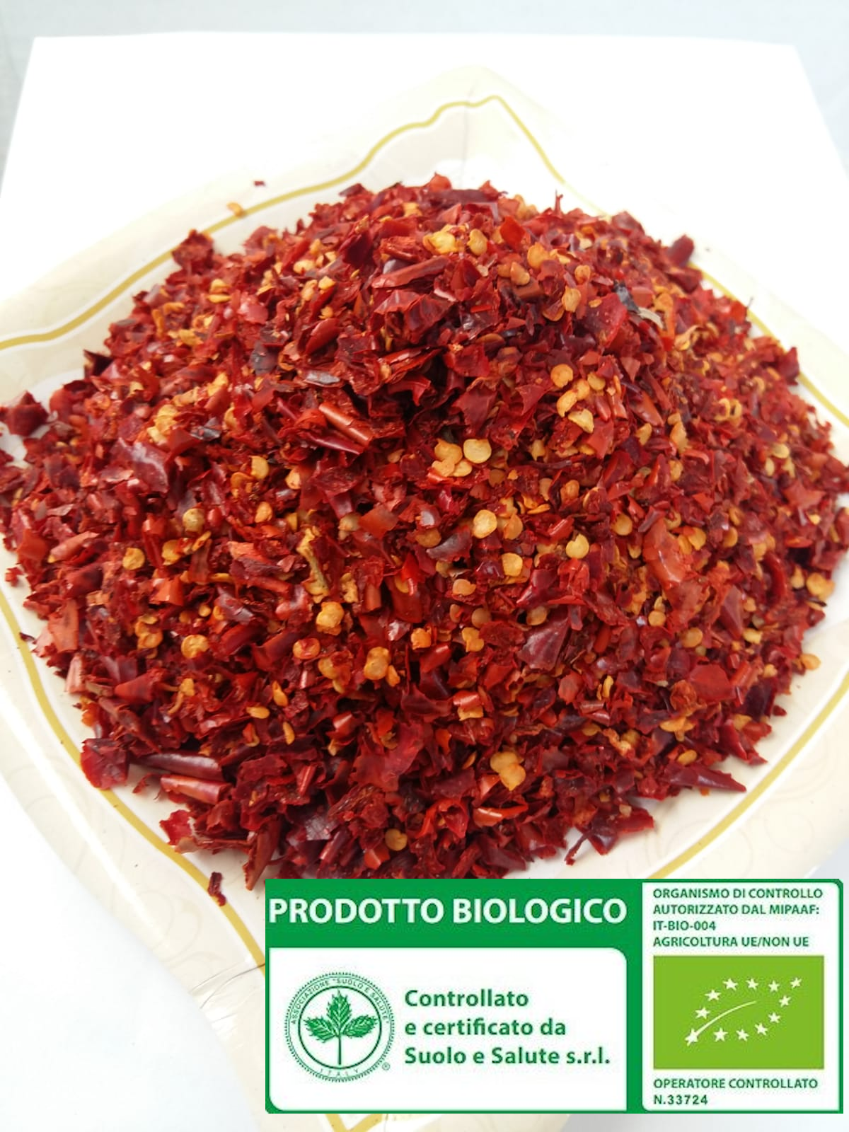 PEPERONCINO CALABRESE IN SCAGLIE E SEMI PICCANTE BIO