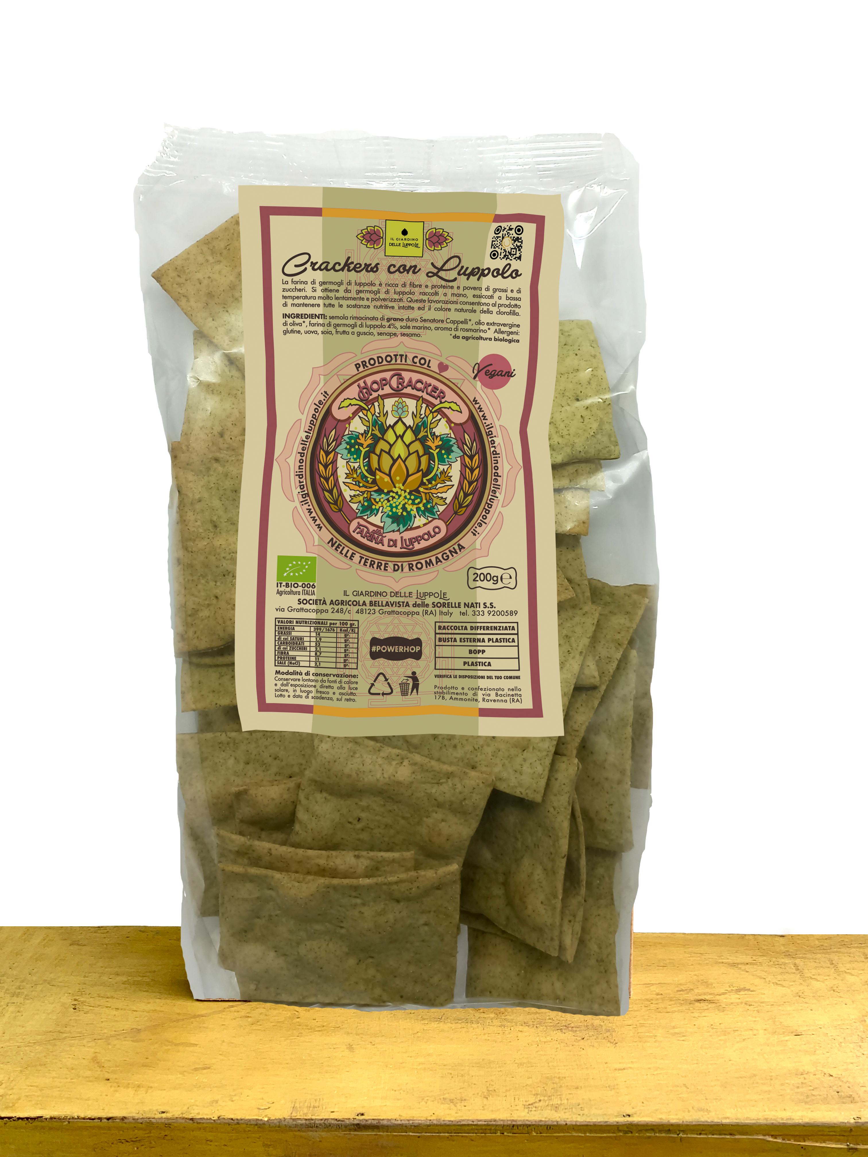 Crackers con Farina di germogli di Luppolo Bio